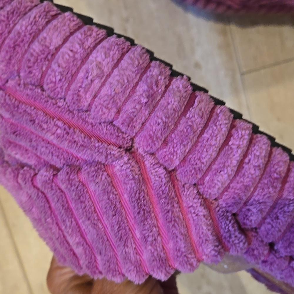 Free People "Two Days In Ibiza" Pink/Purple Orchid Terry Cloth Platform Slippers - Picture 11 of 11